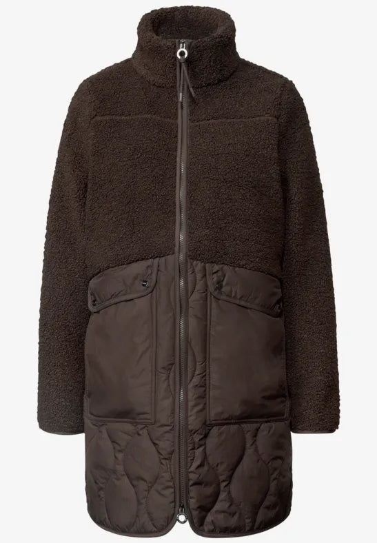 Street One Mat Mix Teddy Coat | Brown 202255