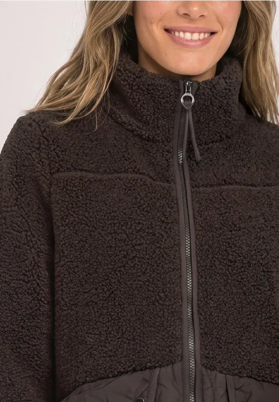 Street One Mat Mix Teddy Coat | Brown 202255