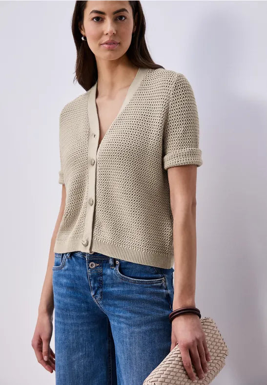 Street One V-Neck Cardigan | Clay 254139