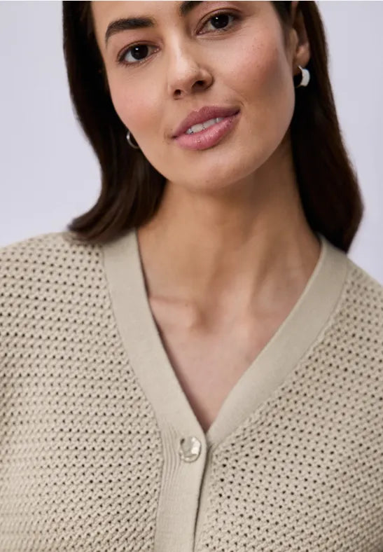Street One V-Neck Cardigan | Clay 254139
