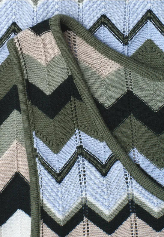 Street One Zigzag Top | Green 303871