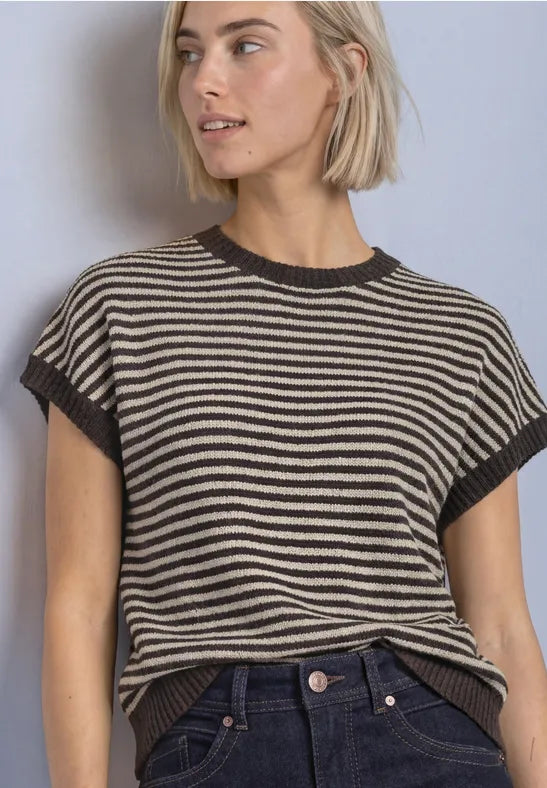 Street One Chunky Knit Sleeveless Jumper | Caffee 303991