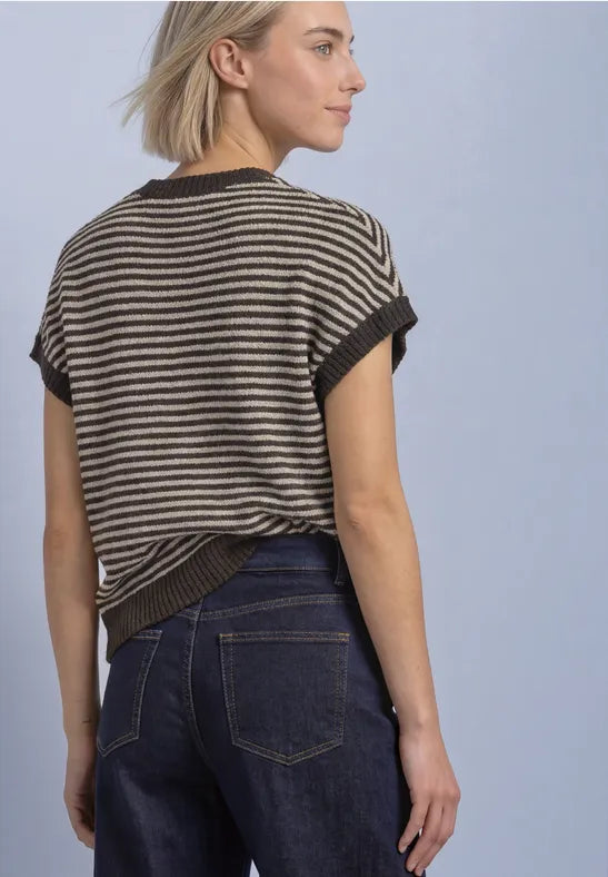 Street One Chunky Knit Sleeveless Jumper | Caffee 303991
