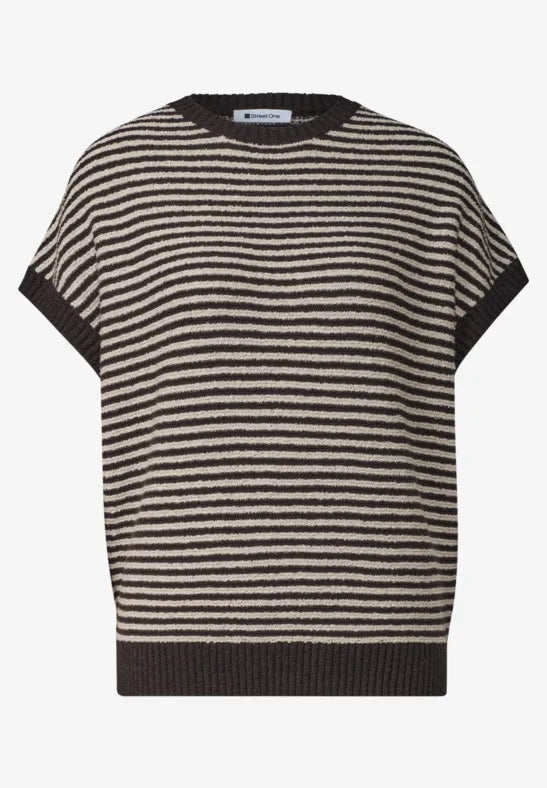 Street One Chunky Knit Sleeveless Jumper | Caffee 303991