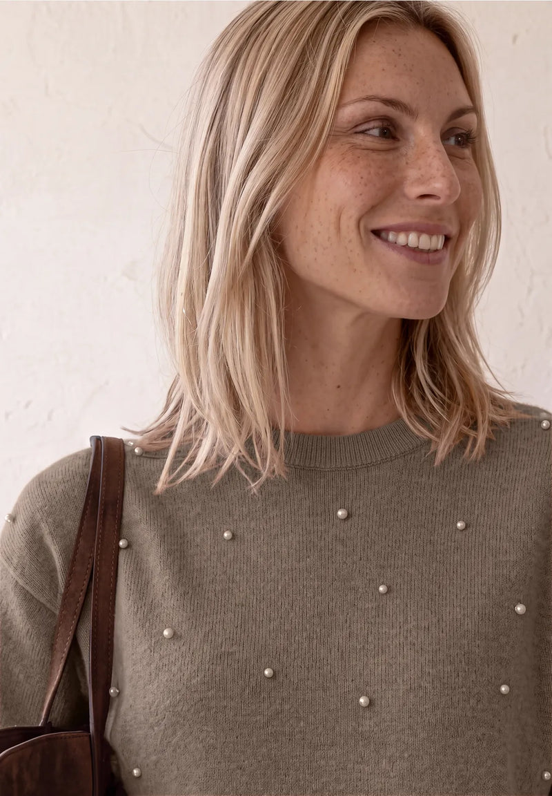 Street One 3/4 Sleeve Sweater | Amber 304054