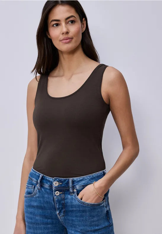 Street One Basic Top | Espresso 322896