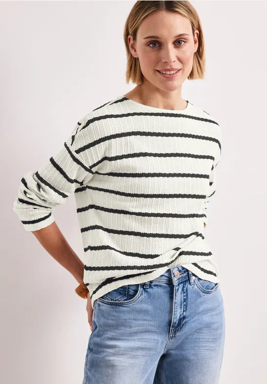 Street One Knit Look Shirt | Shadow Navy 324785