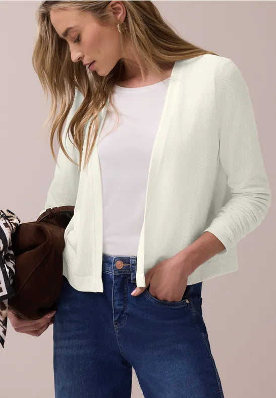 Street One Nette Summer Knit Jacket | Offwhite 324788