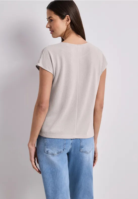 Street One Knit Look Shirt | Clay 325070