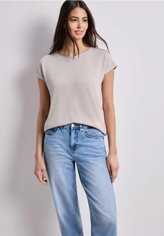 Street One Knit Look Shirt | Clay 325070