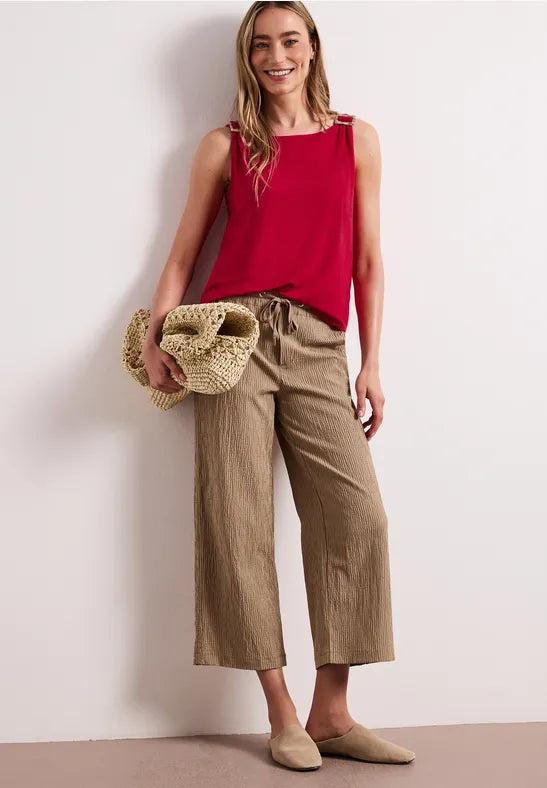 Street One Slub Jersey Top | Red 325242