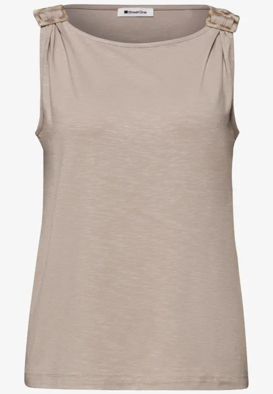 Street One Slub Jersey Top | Clay 325242