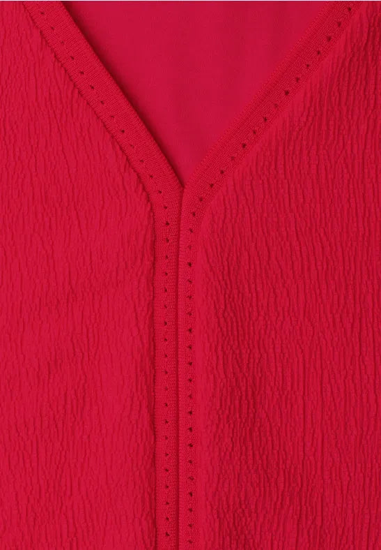 Street One Structure Shirt With Tape | Red 325247