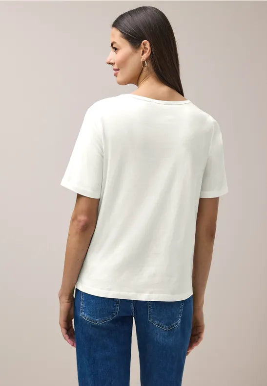 Street One Leaf Artwork Shirt | Offwhite 325311