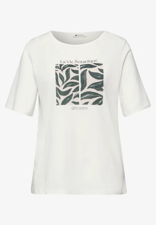 Street One Leaf Artwork Shirt | Offwhite 325311