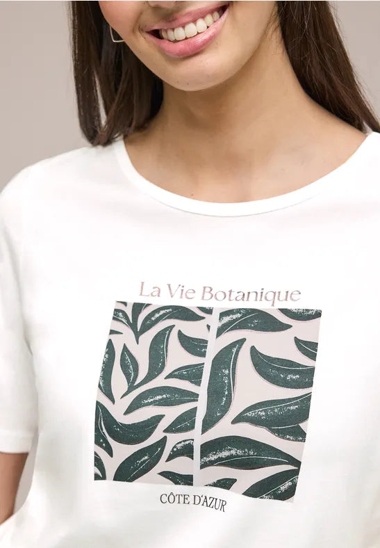Street One Leaf Artwork Shirt | Offwhite 325311