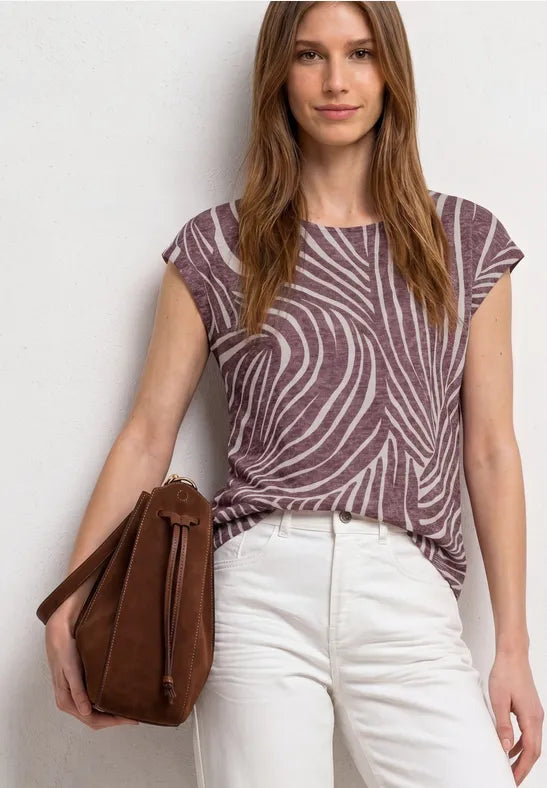 Street One Summer Print Shirt | Rouge 325465