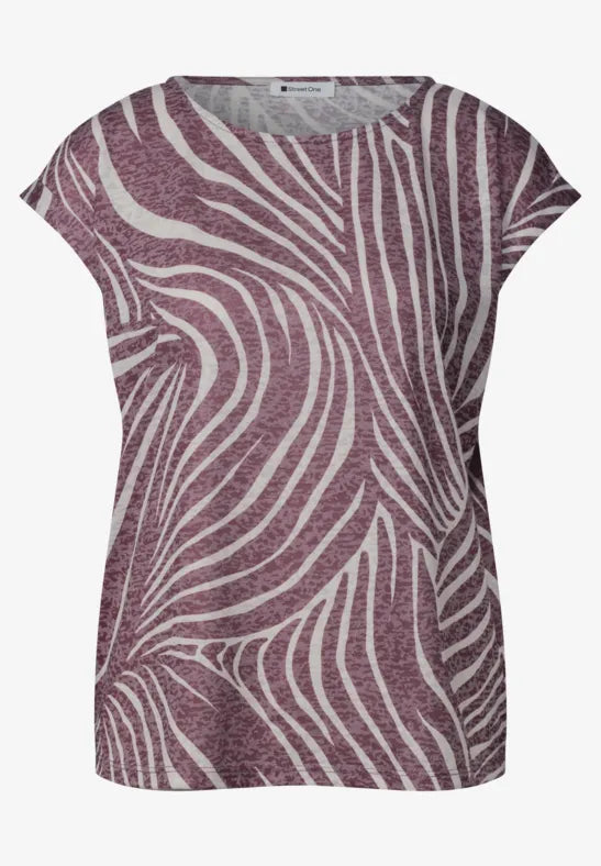 Street One Summer Print Shirt | Rouge 325465