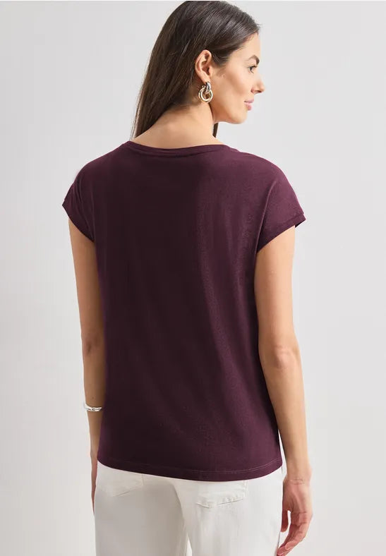 Street One Shirt With Pearl Artwork | Rouge 325469