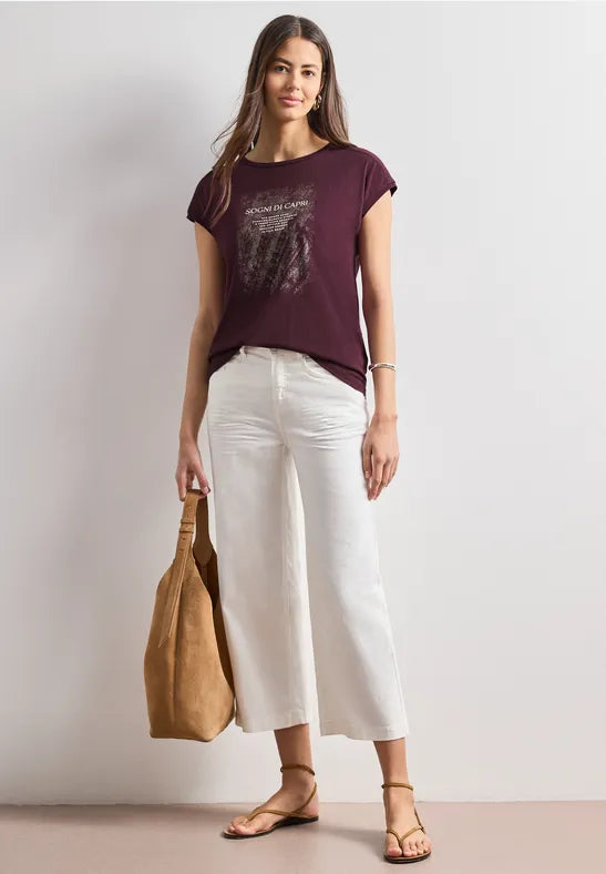 Street One Shirt With Pearl Artwork | Rouge 325469