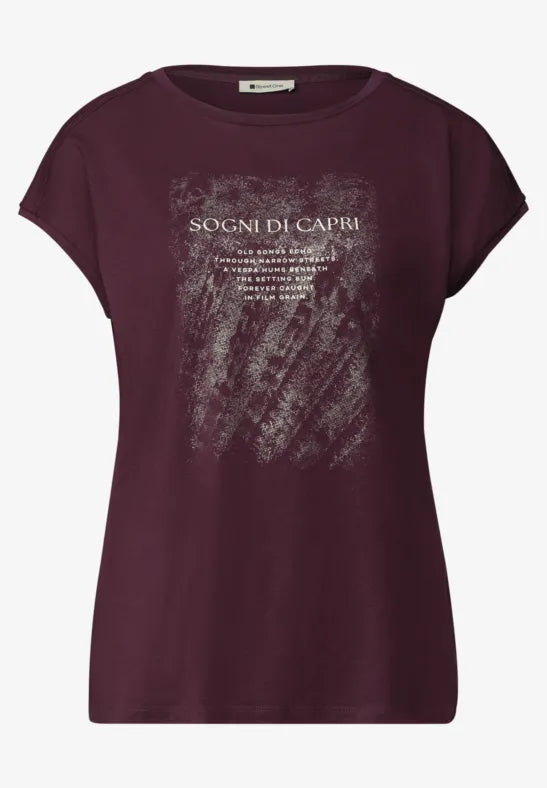 Street One Shirt With Pearl Artwork | Rouge 325469