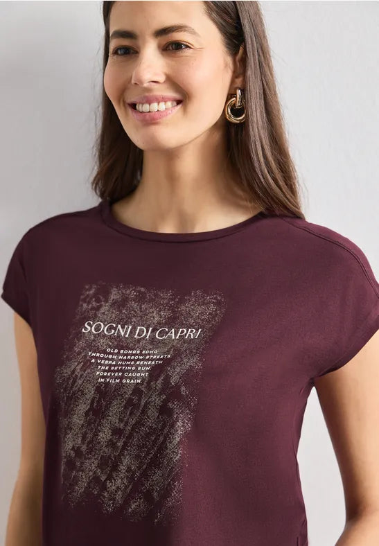 Street One Shirt With Pearl Artwork | Rouge 325469