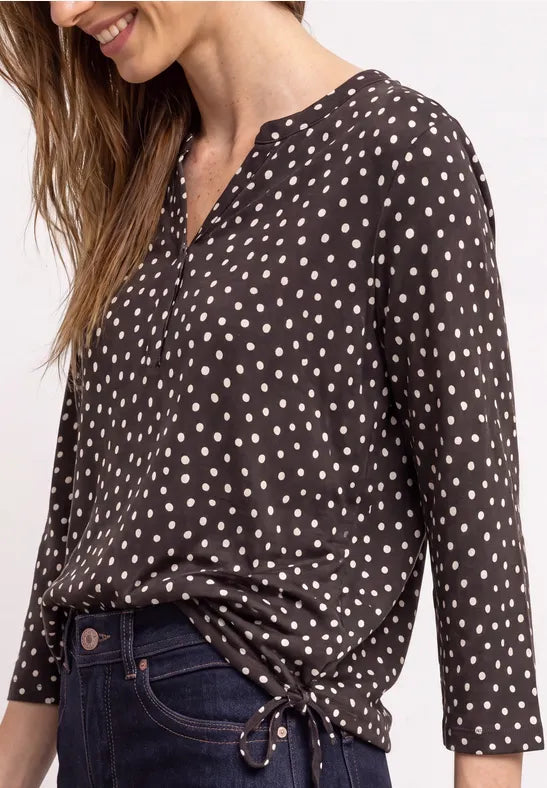 Street One Printed Jersey Shirt | Coffee 325621
