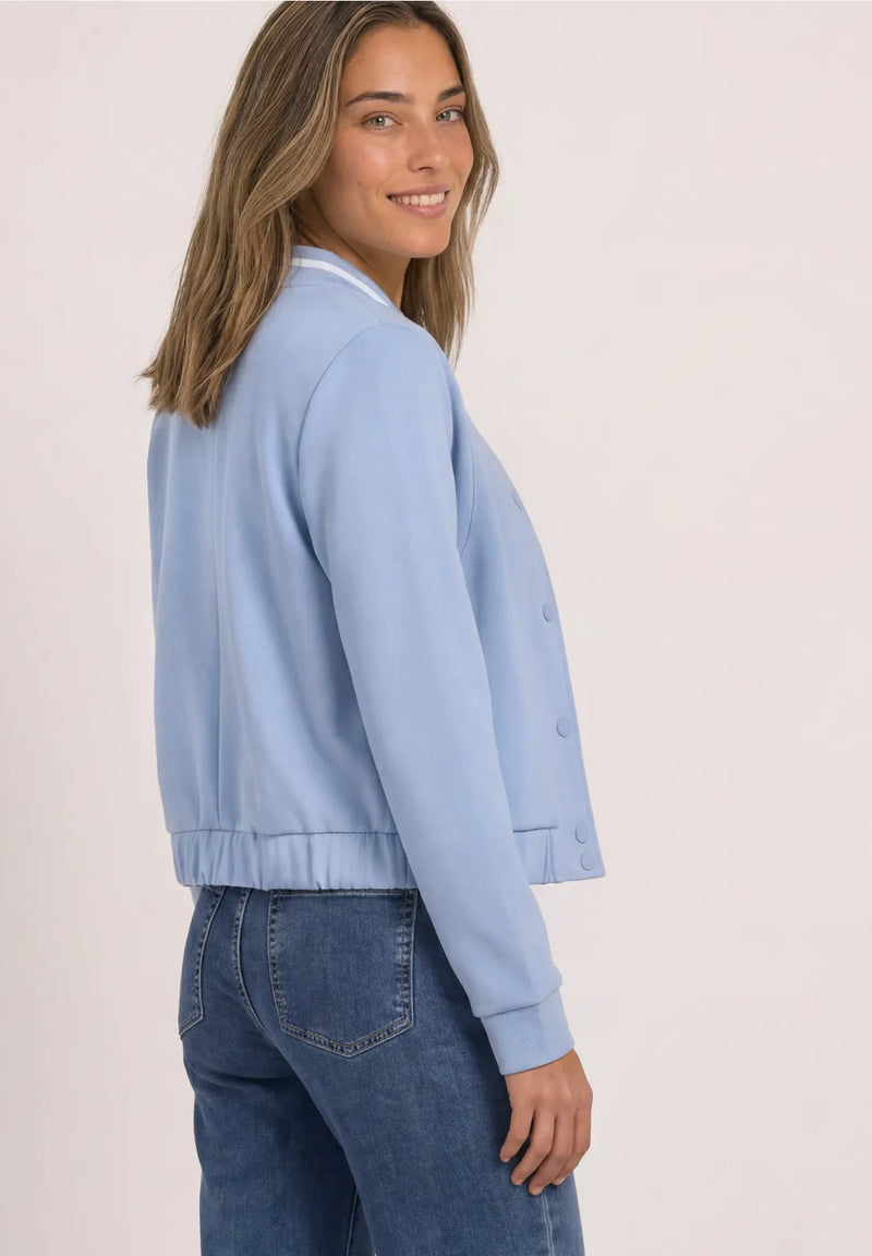 Street One Silk Look Jacket | Whispery Blue 325674