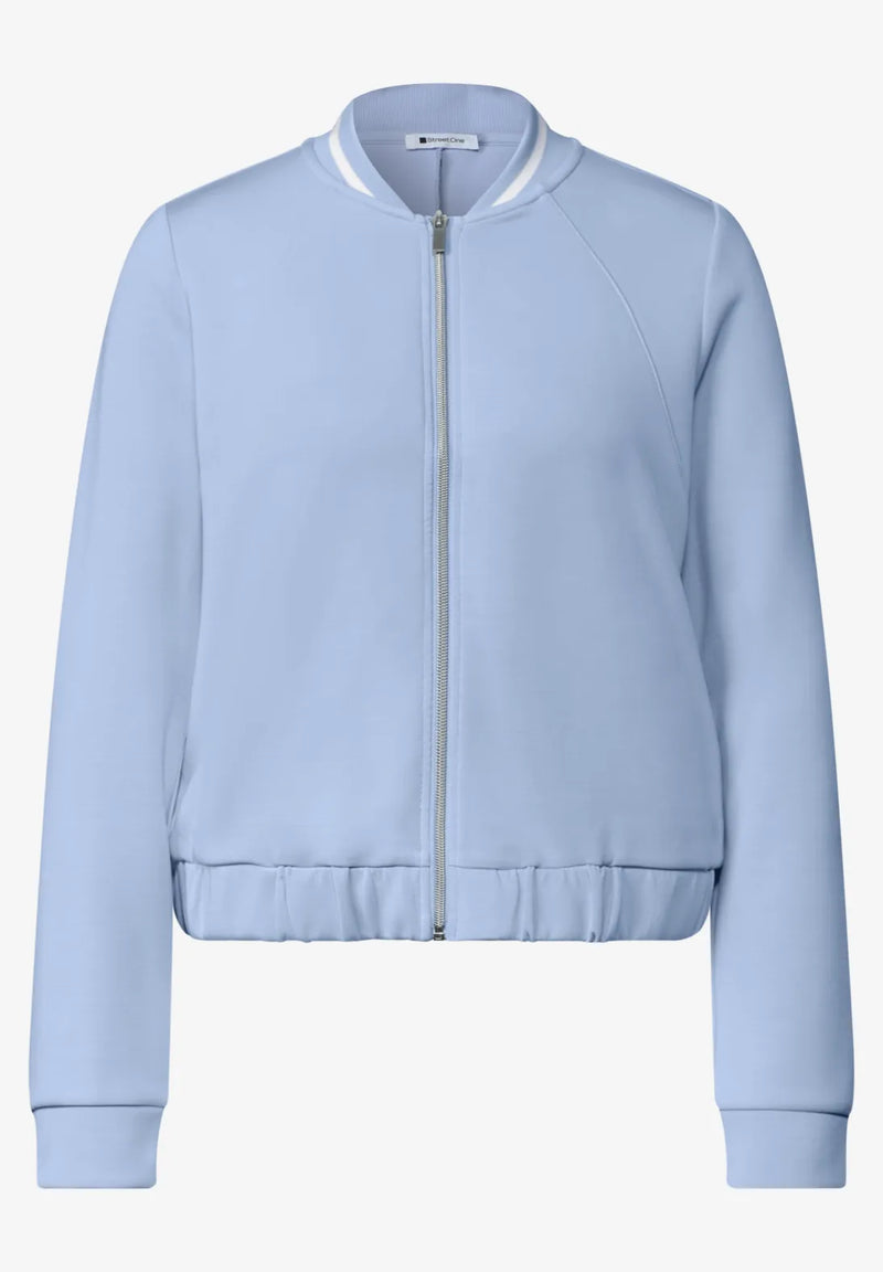 Street One Silk Look Jacket | Whispery Blue 325674