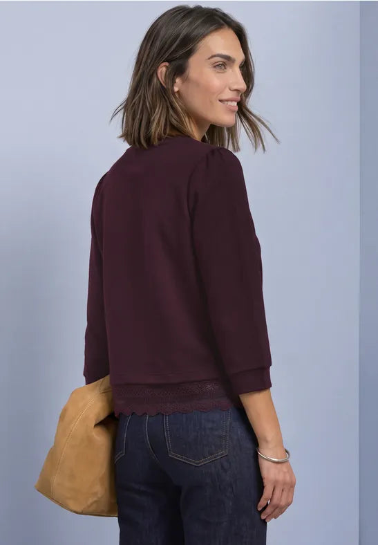 Street One Lace Bottom Top | Rouge 325841
