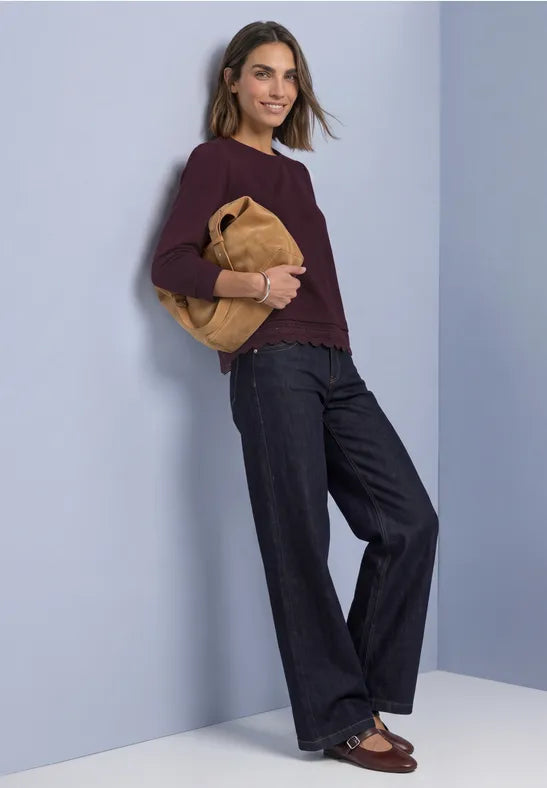 Street One Lace Bottom Top | Rouge 325841