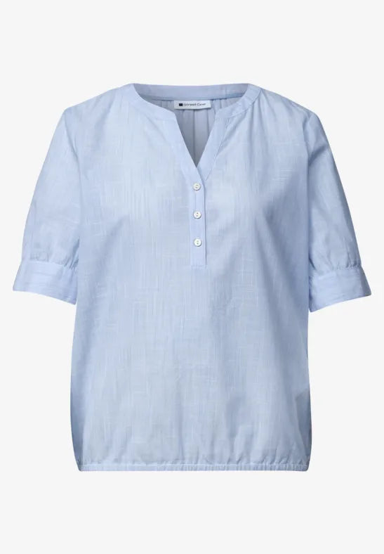 Street One Splitnck Blouse | Blue 346810