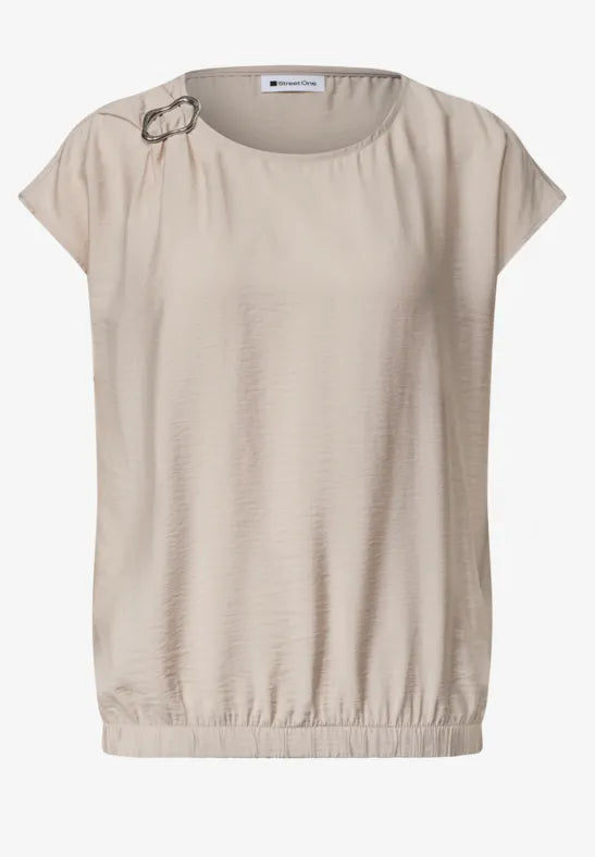 Street One Shimmer Buckle Blouse | Clay 346815