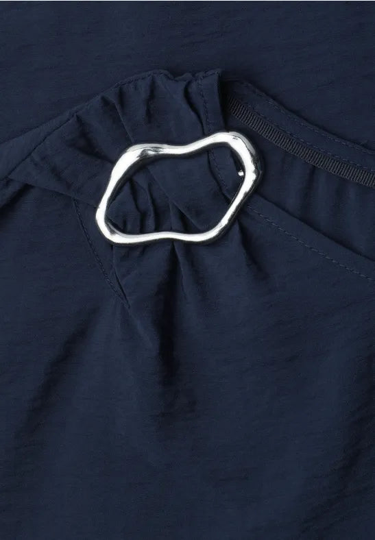 Street One Shimmer Buckle Blouse | Dark Blue 346815