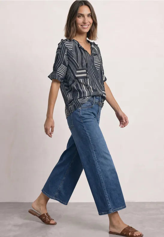 Street One Graphic Tunic Blouse | Dark Blue 346817