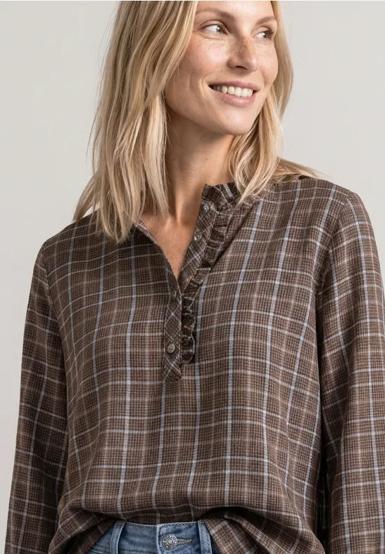 Street One Feminine Ruffle Blouse | Brown 346861