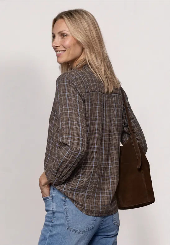 Street One Feminine Ruffle Blouse | Brown 346861