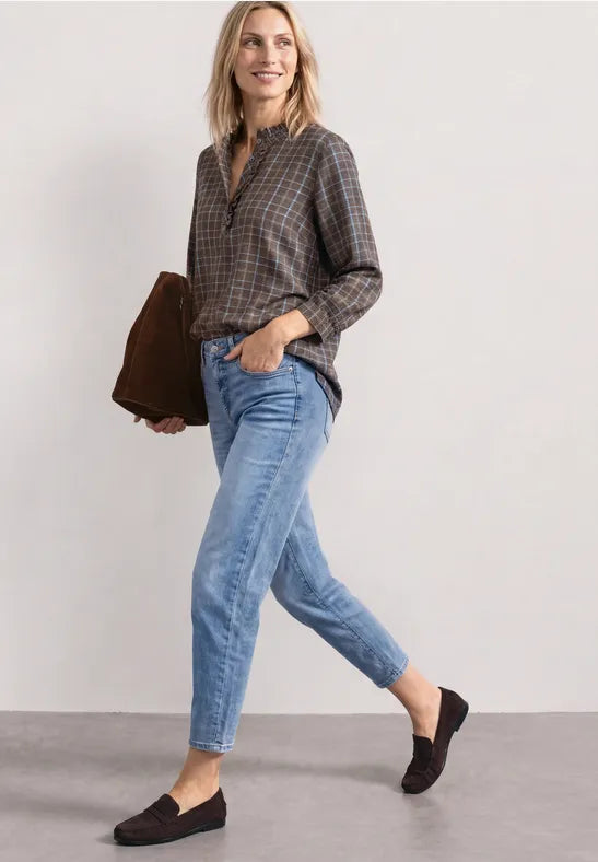 Street One Feminine Ruffle Blouse | Brown 346861