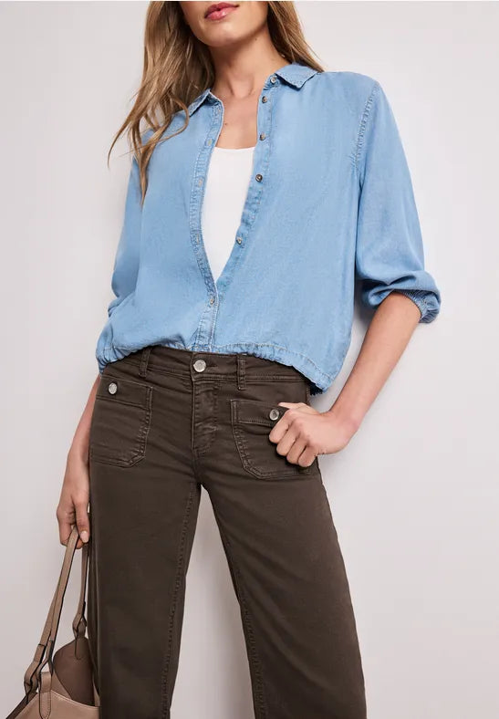 Street One Mid Waist Straight Leg Jeans | Brown 380811