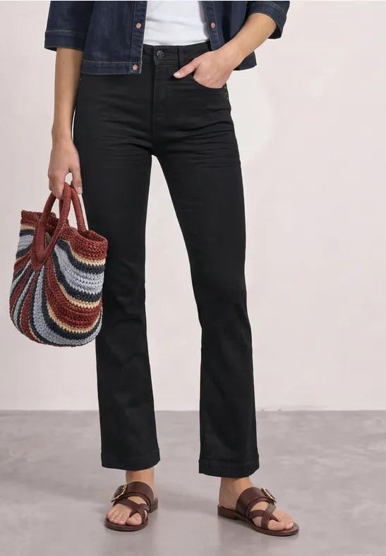 Street One Blaire Bootcut High Waist Denim | Black 380910