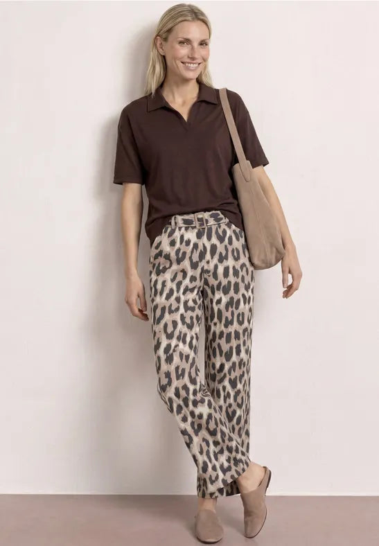 Street One Wide Leg Trousers | Animal Print 380978
