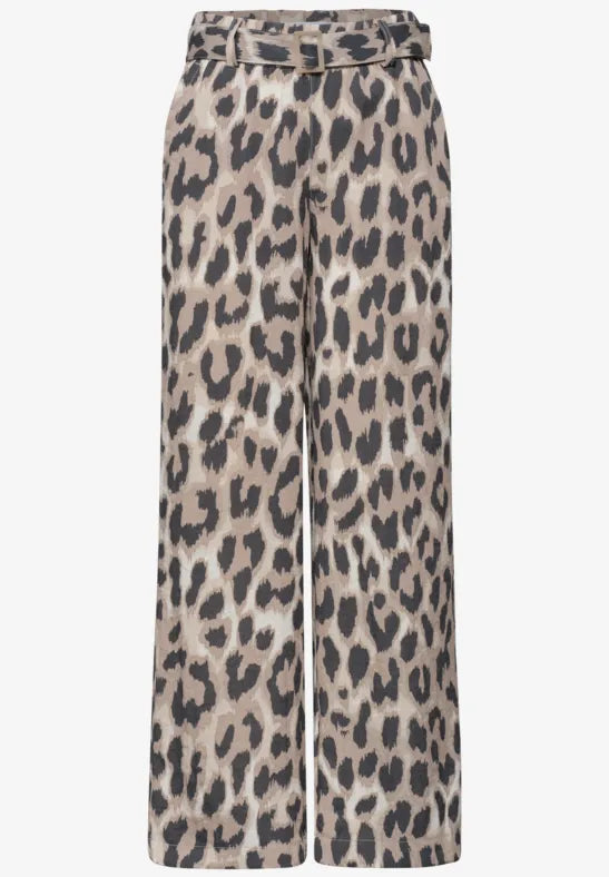 Street One Wide Leg Trousers | Animal Print 380978