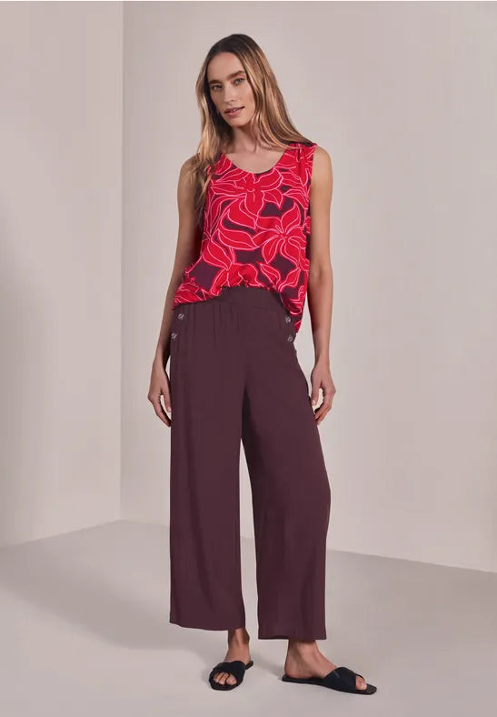 Street One Wide Leg Trousers | Rouge 381209
