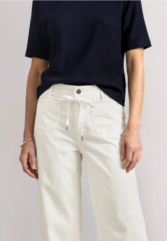 Street One Straight Leg Trousers | Offwhite 381214