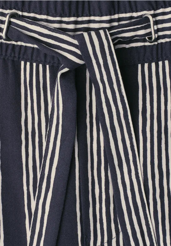 Street One Emee All Over Print MW Pant | Dark Blue 381357