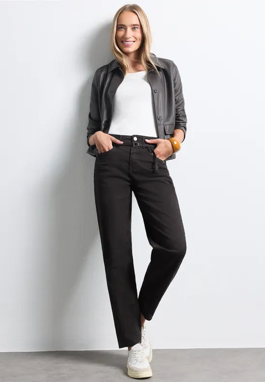 Street One Karlie Barrel Leg Jeans | Brown 381387