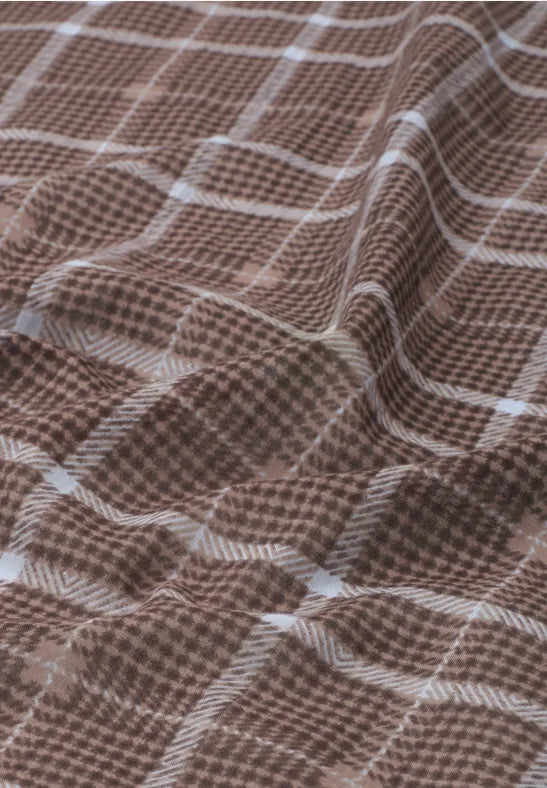Street One Check Bandana Scarf | Brown 573242