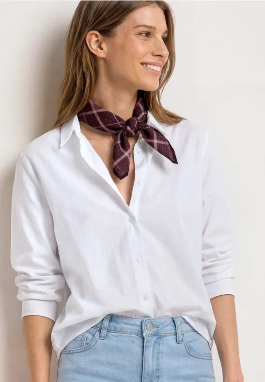 Street One Check Bandana Scarf | Rouge 57324