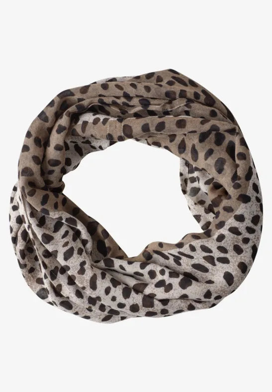 Street One Printed Loop Scarf | Black 573243