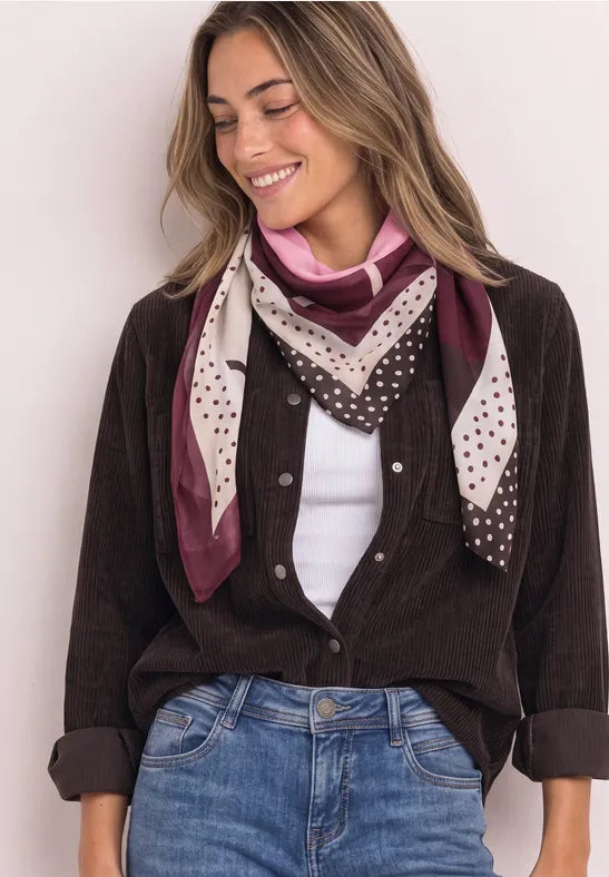 Street One Graphic Print Square Scarf | Rouge 573245